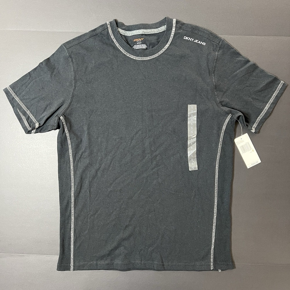 DKNY T-Shirt Mens Size S Black Short Sleeve Crew Neck Activewear Tee NWT